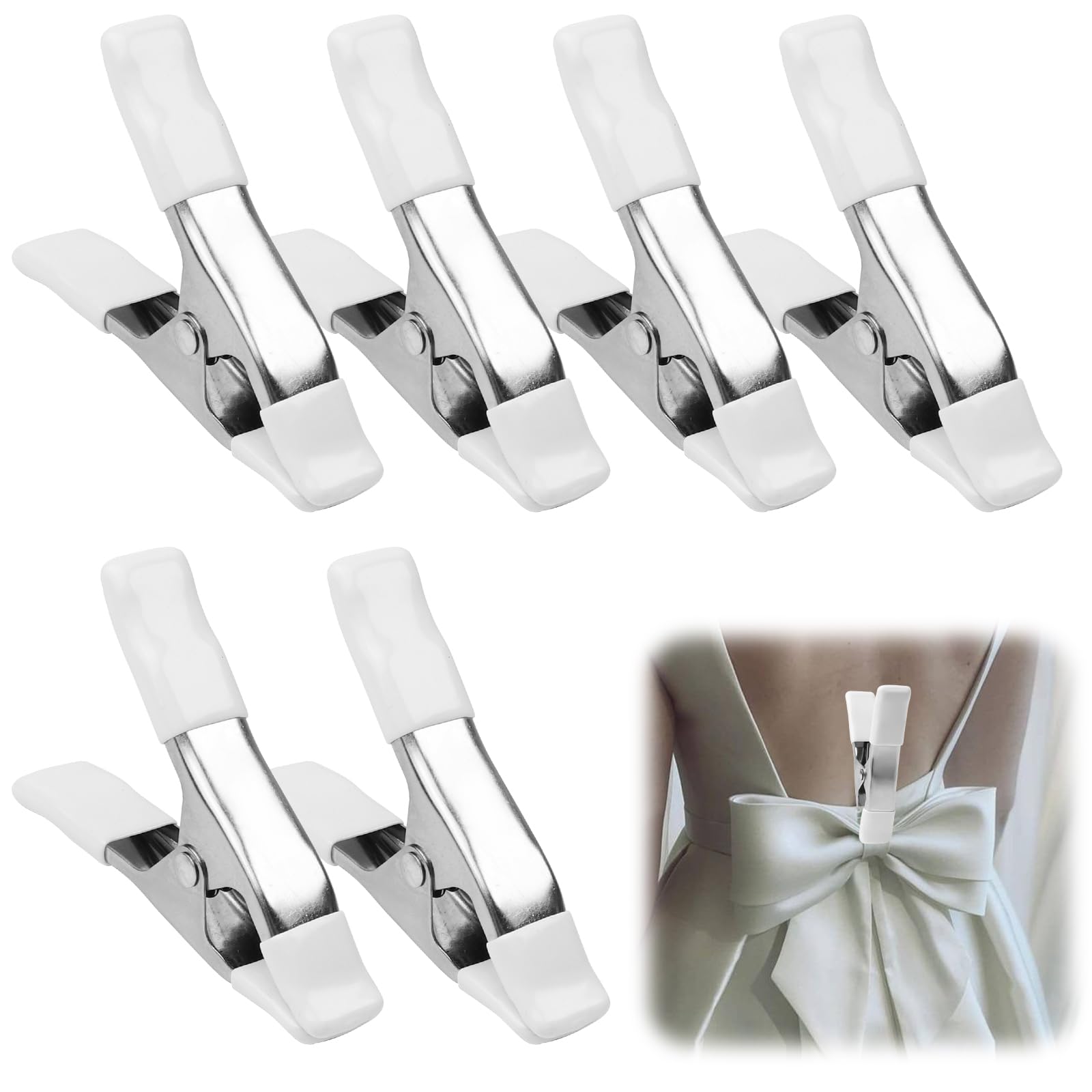 6pcs Clothing Fixed Clamps Market Stall Clips 10.5cm/4.13in Spring Clamps