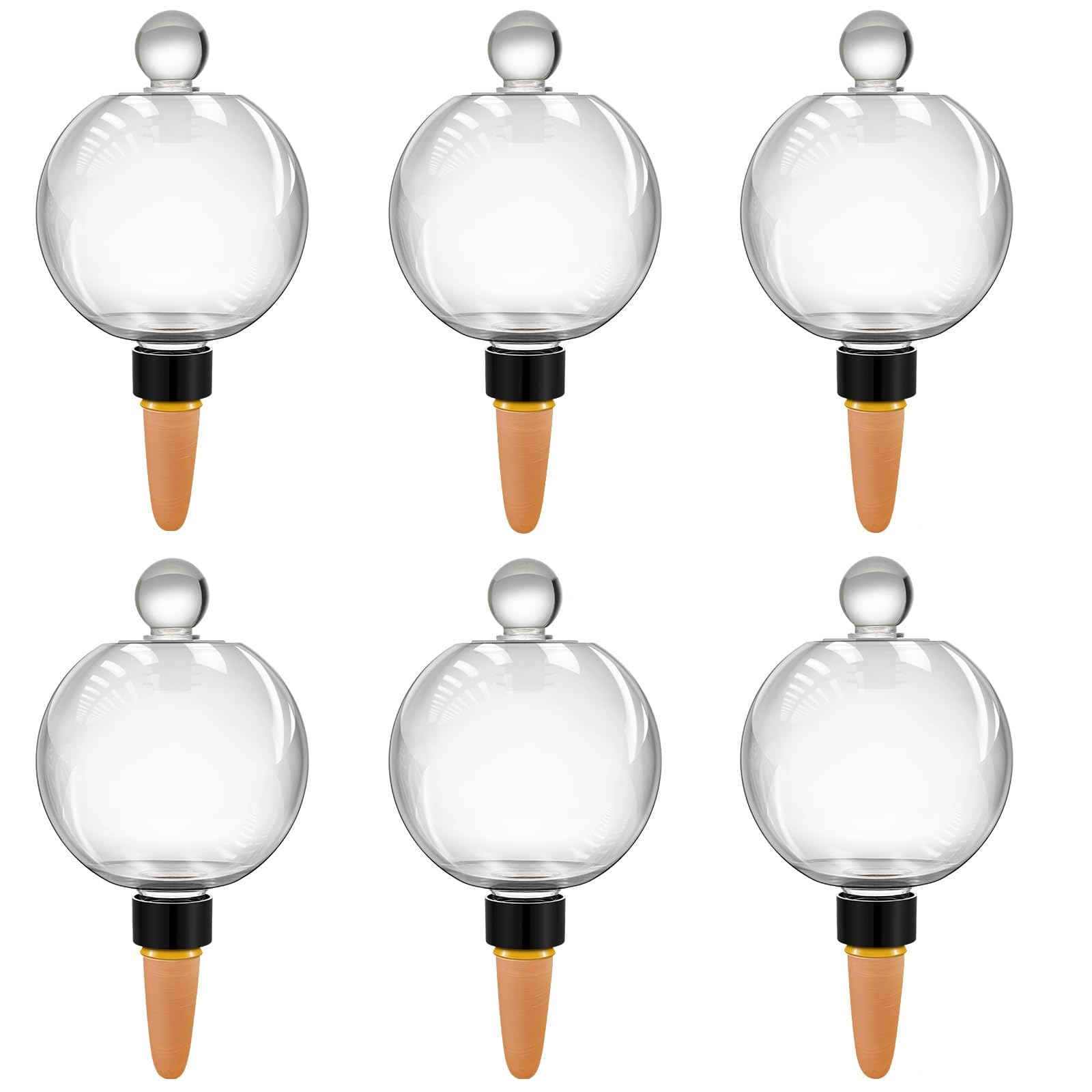 Globes d'arrosage automatique pour plantes d'intérieur - 538,6 g - Ampoules d'arrosage automatique de plantes avec piquets en verre avec réservoirs