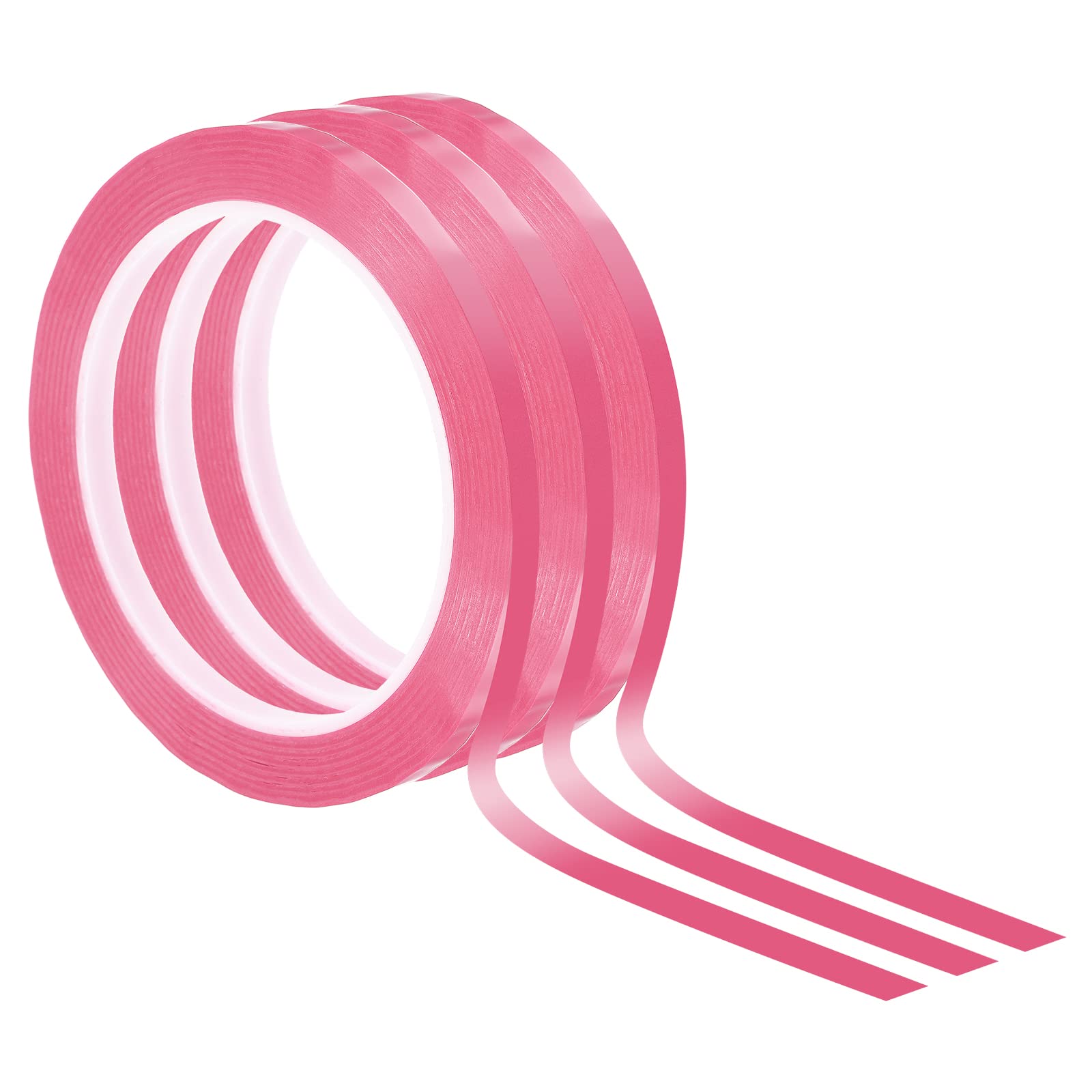 PATIKIL Whiteboard Tape 6mm X 66m, 3 Pack Thin Dry Erase Tape for Graphic Chart Marking DIY Art Pink