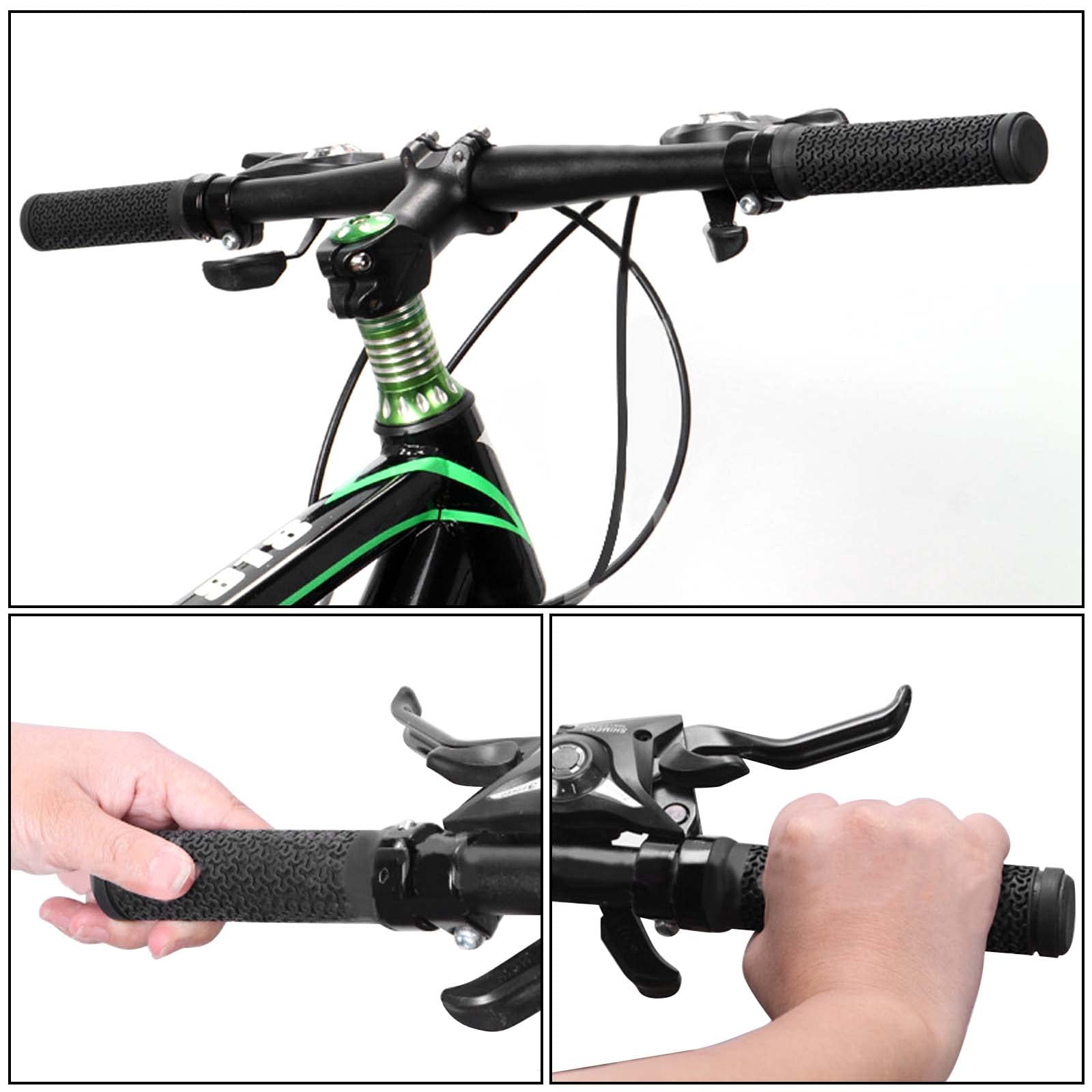 Manopole Per Manubrio Bici Universali - Impugnature Antiscivolo In Gomma Con Chiusura Alluminio Per MTB - Foto 12