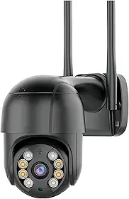 Câmera De Segurança Wi-fi Externa À Prova D'água Full Hd Gira 360 Bivolt (PRETA)