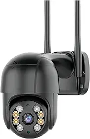 Câmera De Segurança Wi-fi Externa À Prova D'água Full Hd Gira 360 Bivolt (PRETA)