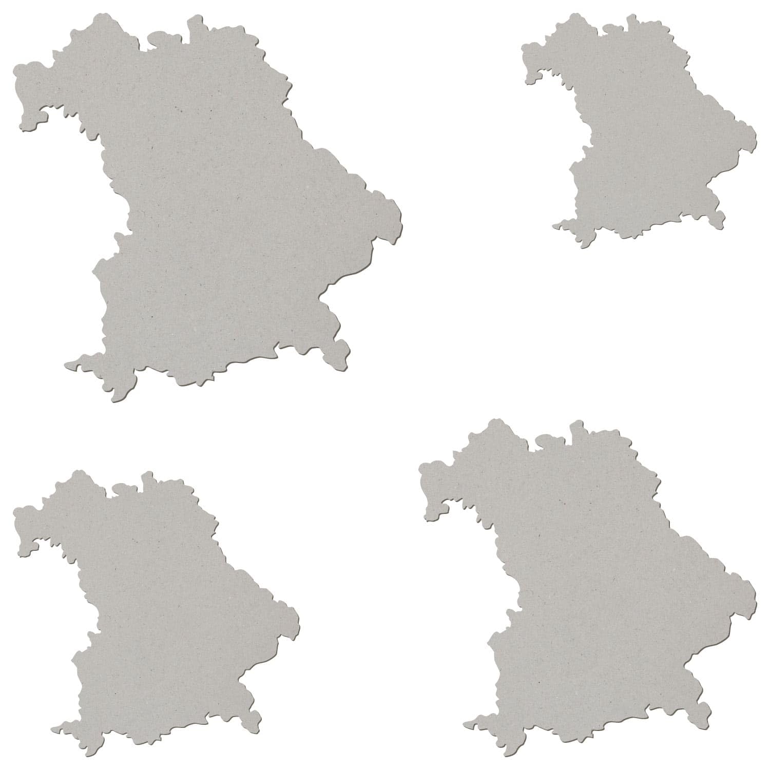Pappe Zuschnitt Bayern - Größe 5-50cm, einzeln oder im Pack mit 10, 25, 50 und 100 Stück erhältlich. Zum Basteln und Bemalen., Pack mit:50 Stück, Höhe:50cm hoch