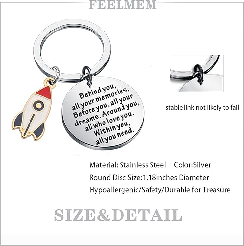 Miniatura 2 de FEELMEM Rocket Ship Gift Astronomía Joyería Astronauta Regalo Amante del Espacio Regalo de Ciencia Ficción Joyería