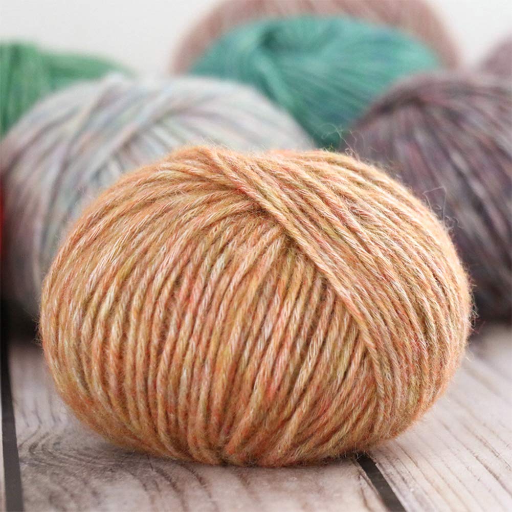 300G Blumen gefärbt Spinning Wolle Garn für Stricken und Häkeln, Baumwolle Acryl, 11 Farben, Pullover Schal Handschuhe Schal,02