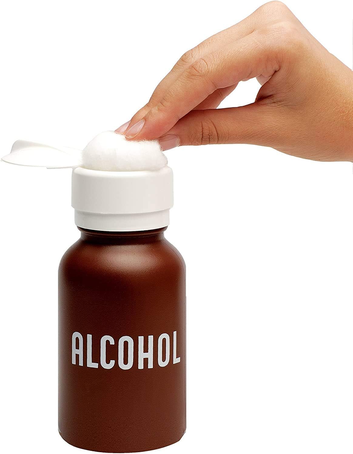 Menda 35601 HDPE 8oz Alcohol Dispensing Bottle, with Lasting-Touch Pump, Brown (2)