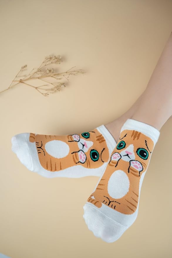 Medias divertidas de gato para mujer miniatura 3