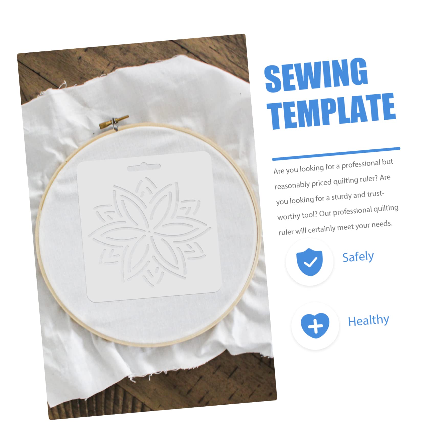 Righello da Cucito in Acrilico 8 Pezzi per Patchwork | Template Portatili per Cucitura, Set per Ricamo e Lavori su Stoffa, Formato Pratico per Uso Rapido