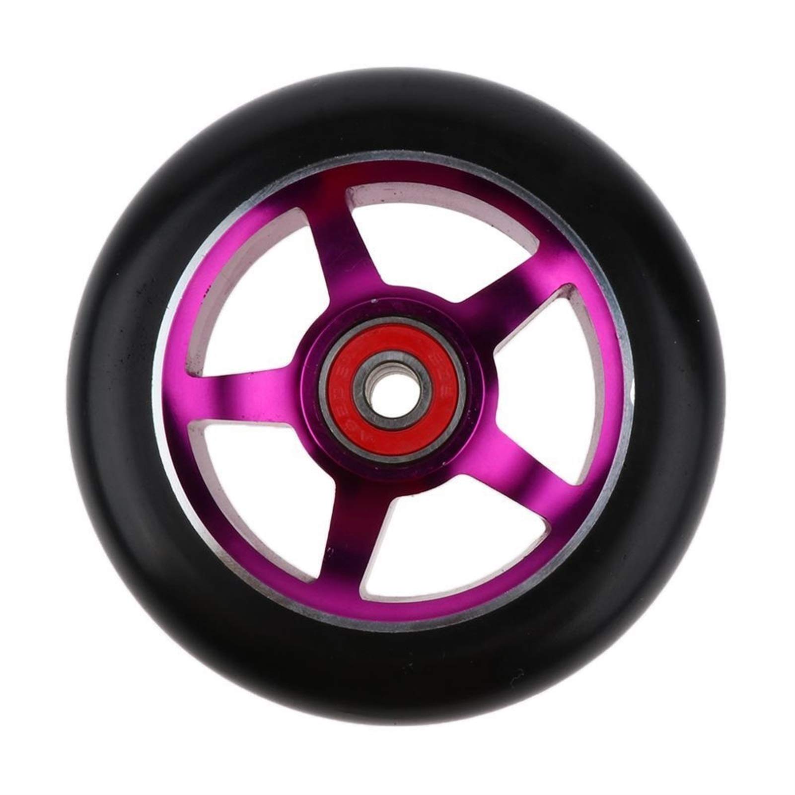 Roue Trottinette,Roue Trottinette Freestyle 2pcs Alliage d'aluminium 100/110mm Scooter Scooter avec roulement Coup de Pied Scooters Pièces de Scooter Roues Roues Accessoires