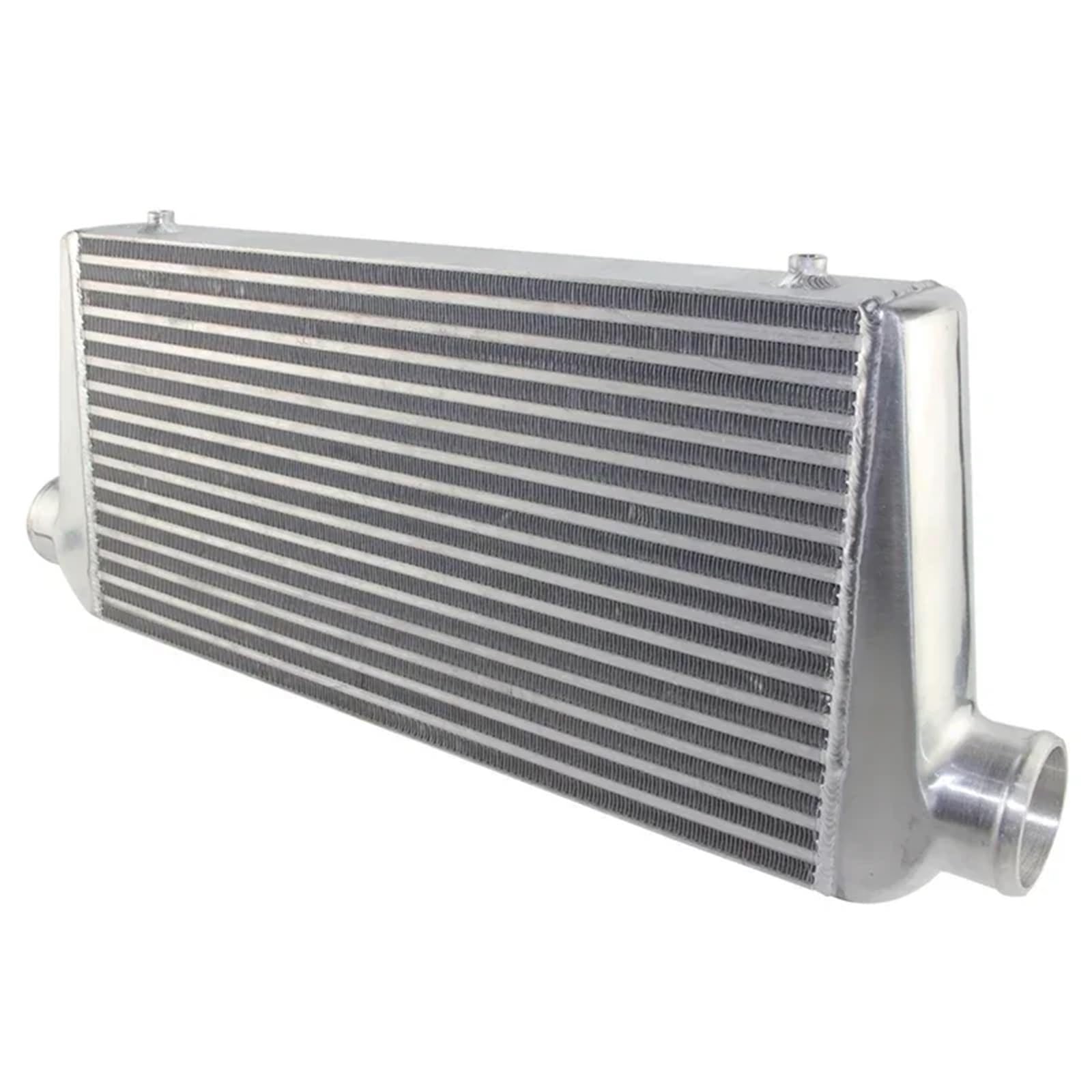 Cooled Intercooler Turbo Intercooler Intercooler Front Mount Universal Turbo Aluminum 600x300x76 mm 3" in/Outlet Black/Silver(Silver)