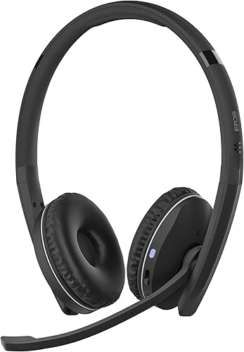 EPOS Adapt 260 - Auriculares de doble cara, inalámbricos, Bluetooth de doble conectividad, adaptador USB-A incluido, optimizado para UC y