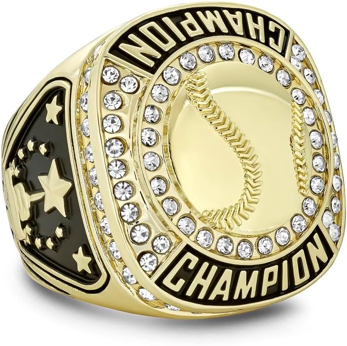 Express Medals 1 to 12 Packs of Gold Color Baseball Champion Rings Trophy Award Gift Championship Ring Winner Tournament