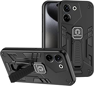 Compatible with Tecno Camon 20 Pro 5G Case,Compatible with Tecno Camon 20 Pro 5G 2023 (Not 4G) CK8n Car Magnetic Kickstand 2 in 1 Shockproof Phone Case Cover Black