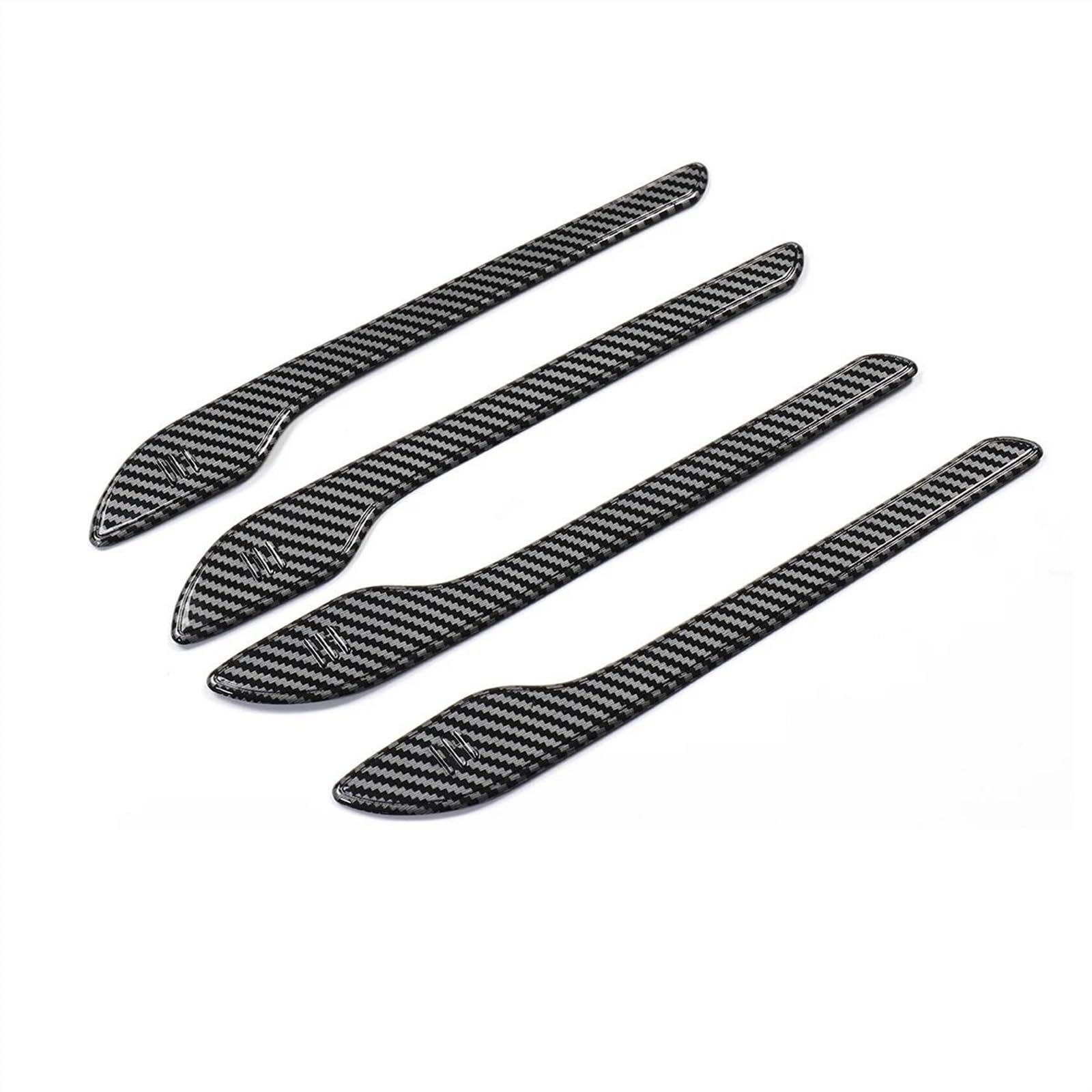 NOHEEU Car Carbon Fiber Style Exterior Door Handle Moulding Cover Trim Decor Auto for Tesla for Model 3 for Y(B)