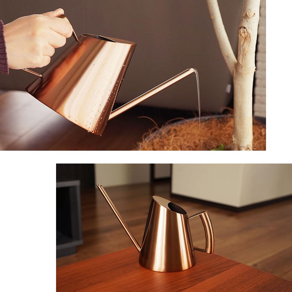 Amazon.co.jp: じょうろ おしゃれ ステンレス ジョウロ A 銅色