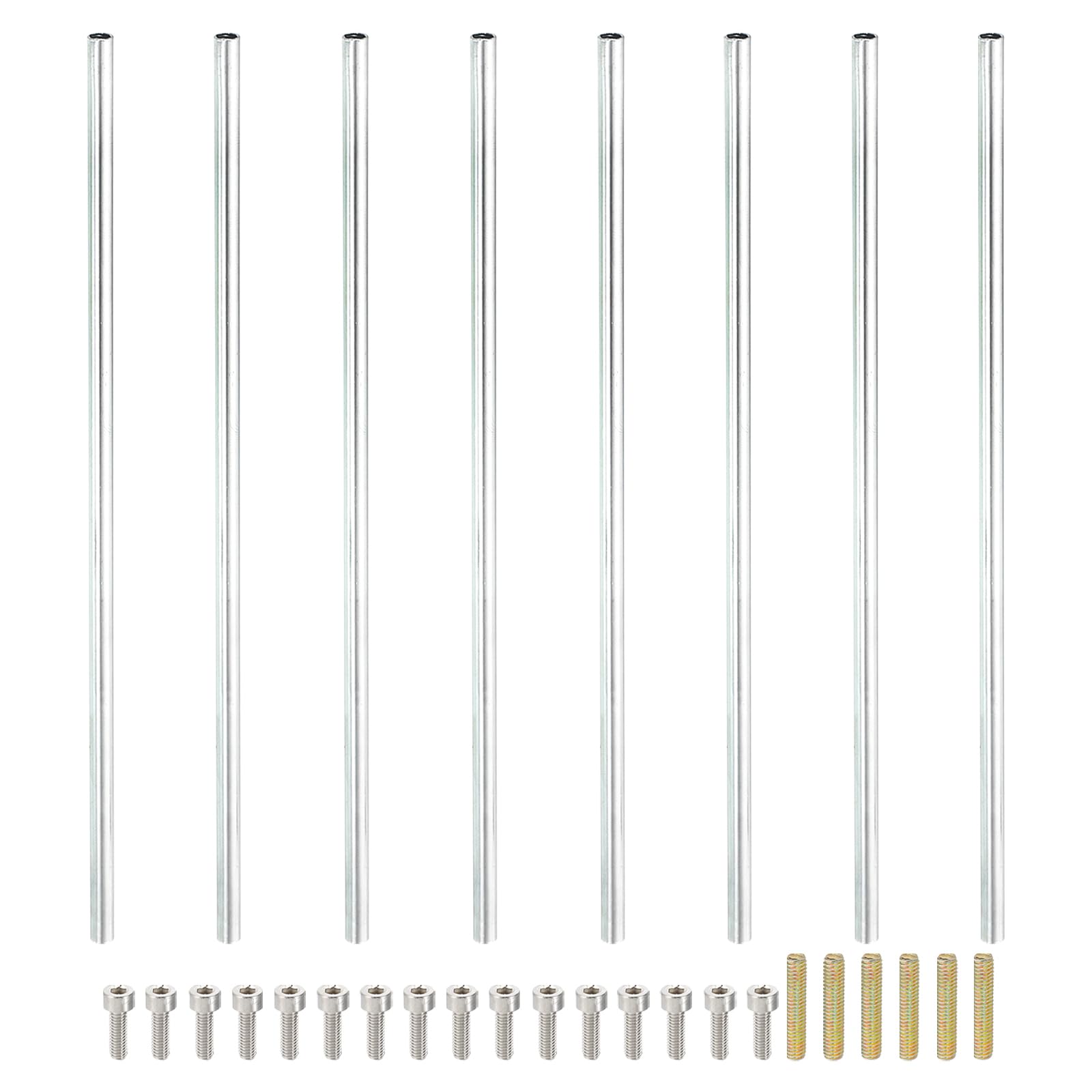 PATIKIL 180mm (7.1") Round Coupling Nuts Kit, M4 Threaded Connector Bar Hardware with Fully Thread Rods Socket Screws for Lamp Model Furniture DIY Repair Part โ image 1