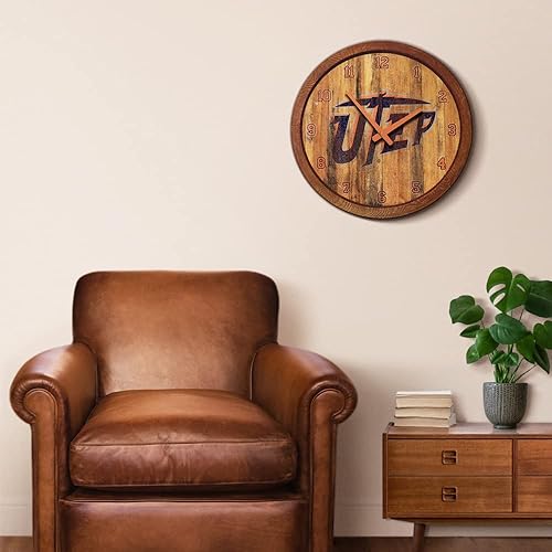 Miniatura 9 de The Fan-Brand NCAA Oklahoma Sooners Reloj de pared con parte superior de barril de imitación para decoración de bar, decoración de fiesta para el