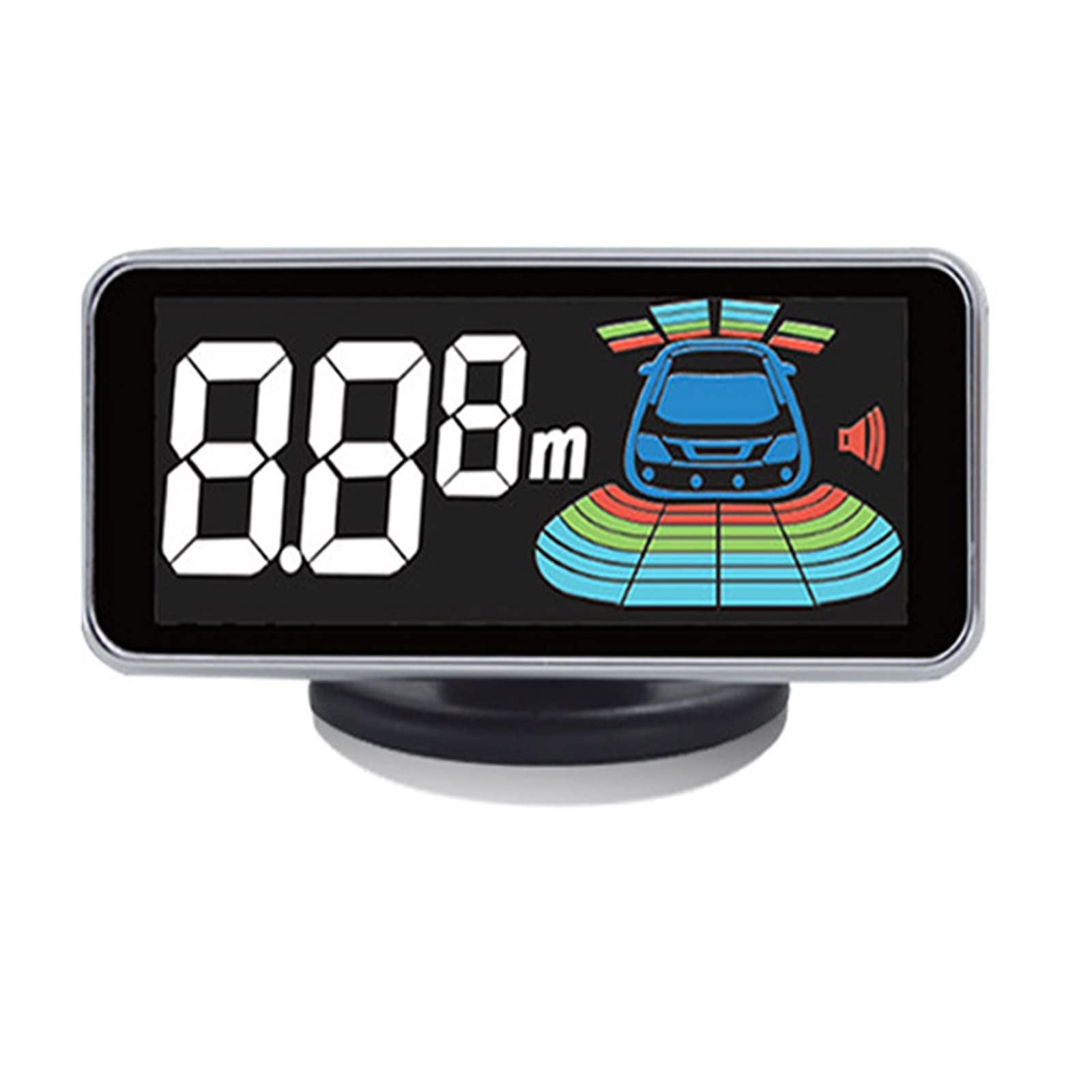 NOCHE Capteur De Recul Capteur Stationnement Voiture Parktronic Numérique LED 4 Capteurs Détecteur Radar Recul Secours Système D'alarme D'aide Au Stationnement Voiture (Couleur : Grey)