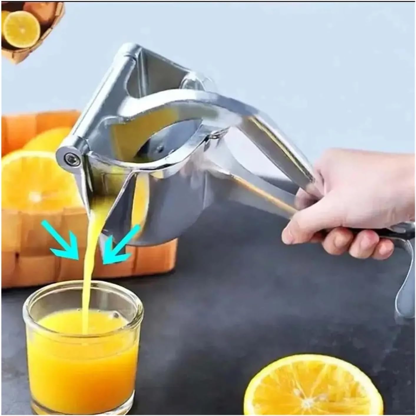 Juicer, Steel Lemon Juicer Squeezer Manual Household Clip Fruit Press Machine Multifunctional Accessorie Kitchen