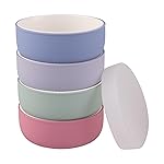 Elk and Friends Kids Porcelain Bowls with Silicone Sleeve + Silicone Lid | Kids/Toddler/Baby Feeding | Microwave & Dishwasher Safe | Non slip | Cereal/Soup/Snack Dishes & Dinnerware