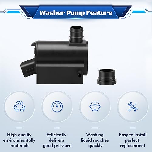 Miniatura 5 de HHCSOP 98510-1W000 Bomba de lavado de parabrisas, repuesto para Hyundai Accent Elentra Santa Fe Tucson, Kia Forte Rio Rondo Sorento Spectra