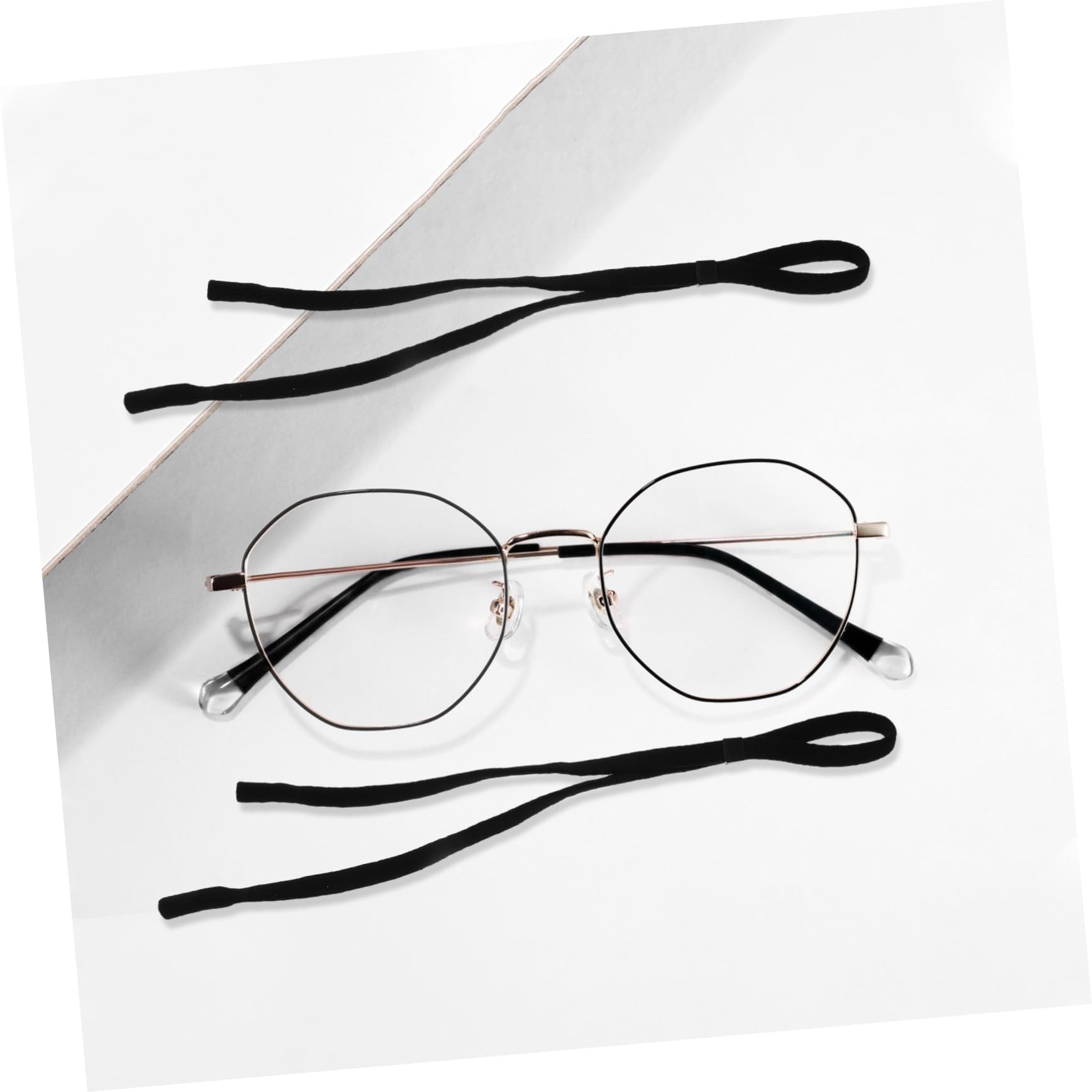 BESPORTBLE Cordino Per Occhiali Impugnatura Antiscivolo Per Occhiali Porta Occhiali Intorno Collo Cinghia Di Correre Sport Eyewear Reteiner Poliestere Black