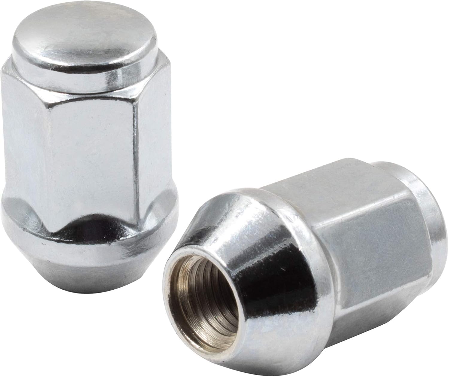 Wheel Accessories Parts 20 Pcs M12x1.75 12x1.75 Thread Bulge Acorn 1.38" 35mm Long Lug Nuts Chrome 3/4" 19mm Hex Fits Ford F150 Expedition Lincoln Navigator image 4