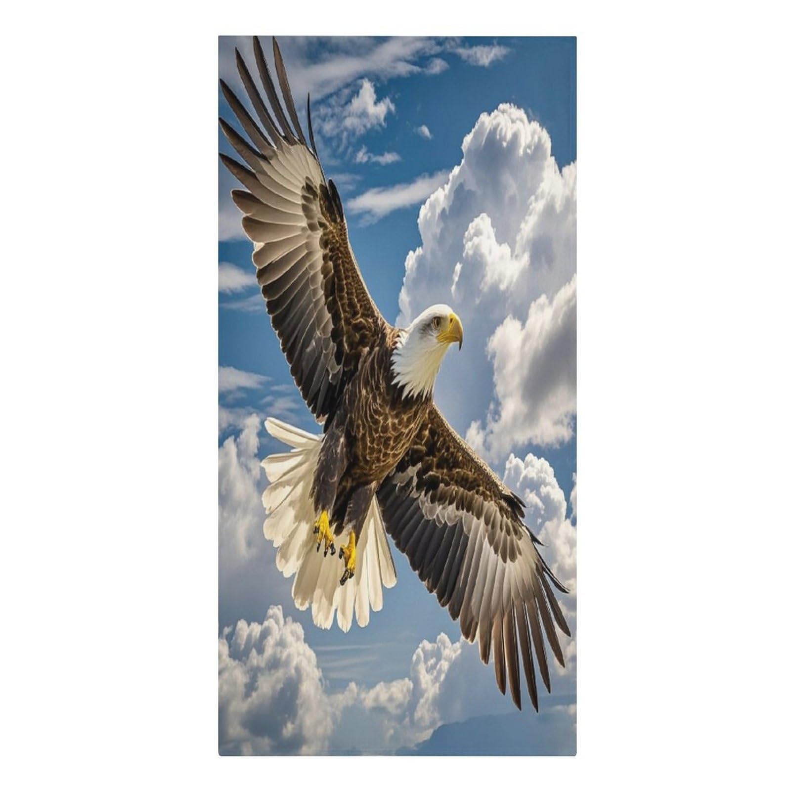 FekiLoot an Eagle Towels Soft Oversized Beach Towels Absorbent Sand Free Bath Towel Travel Compact Swim Towels Lightweight Quick Dry Pool Towel Large Beach Blanket 30" X 61"