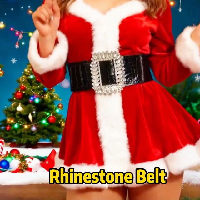 Yalice Rhinestone Waist Belt Wide Elastic Belt for Dresses  display picture 3