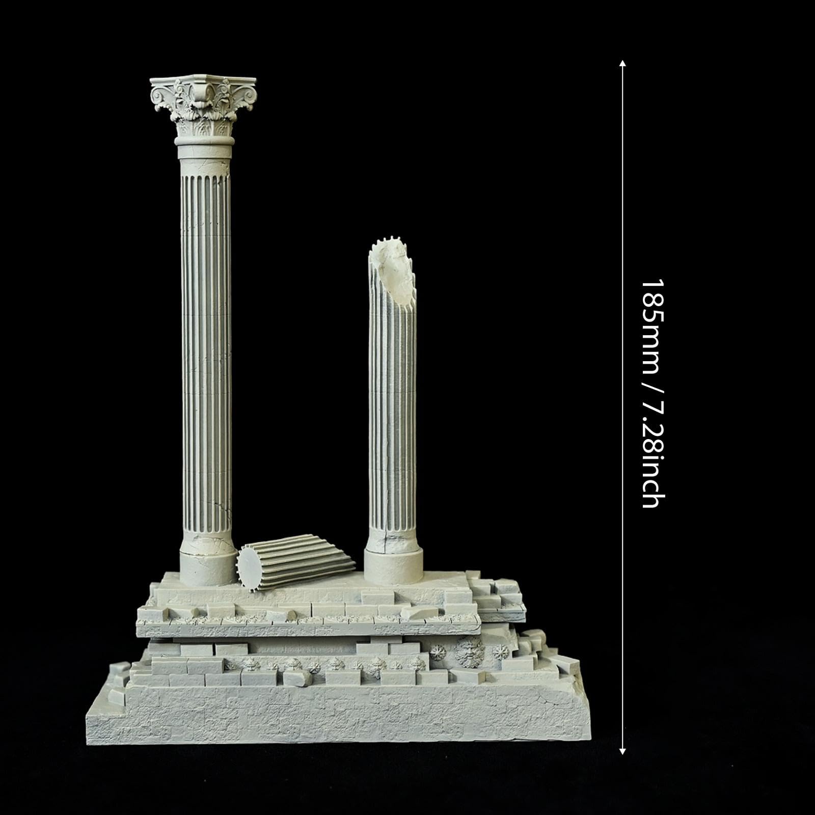 Decorazione a Colonna Romana, Resina Realistica, Acquario, Accessori per Acquario, Decorazione Paesaggistica, Decorazione a Colonna Romana, 18,5 Cm, Set B
