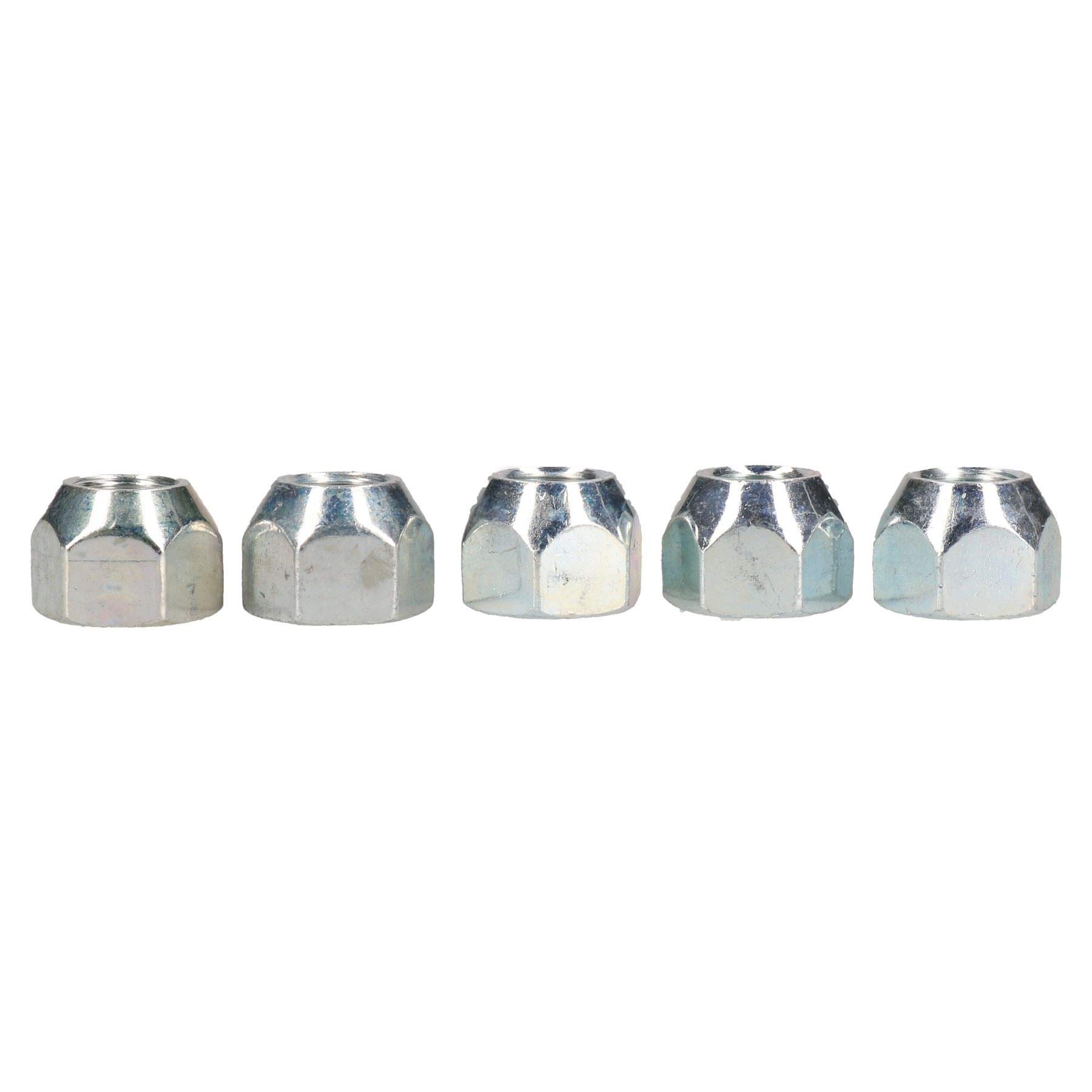 Ab Tools 7/16" Unf Conical Wheel Nuts Pack Of 5 For Trailer Caravan Suspension Hubs