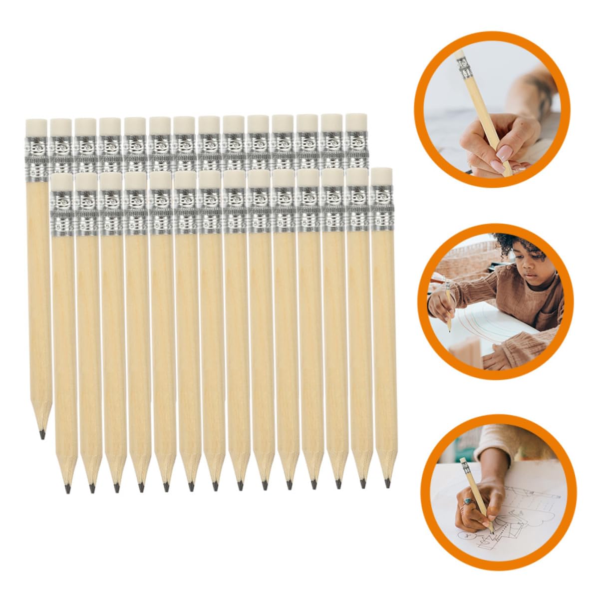 Housoutil 3 Ensembles Crayons De Golf Miniatures Crayons Courts Parfaits Pour Écrire Dessiner Et Prendre Des Notes 100 Pièces * 3