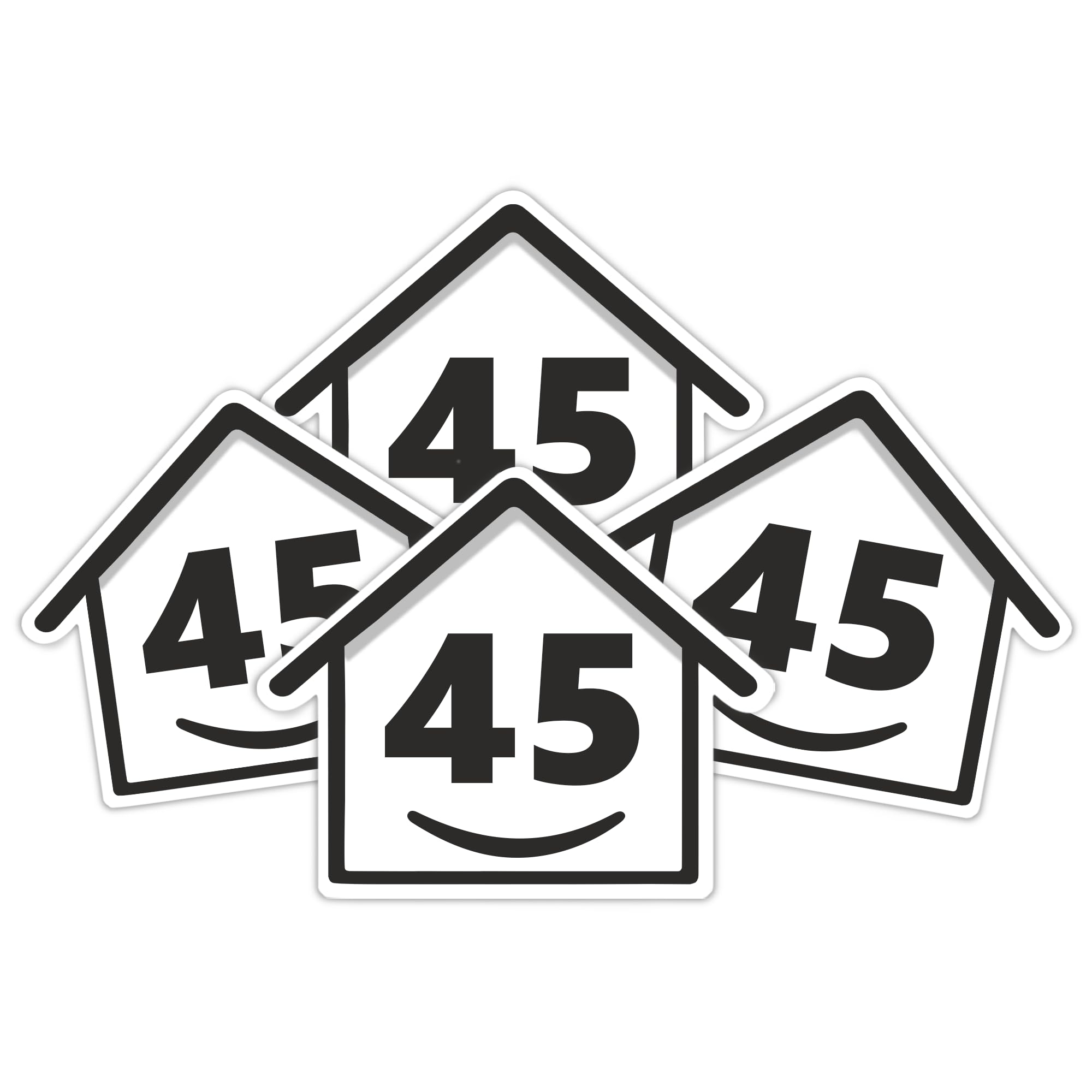 4 x Bin Numbers for Wheelie Bins, 1-99, 15cm ‘Happy House’ Design Dustbin Stickers, Easy Application Stick On Number Stickers - Weatherproof Self Adhesive Vinyl, Black (11) — view 10