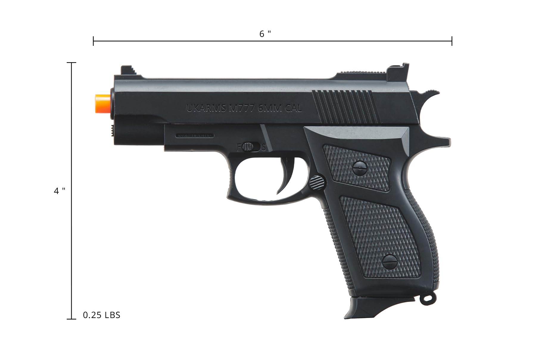 Amazon.com : Goldenball M777 Spring-Powered Airsoft Pistol (Black