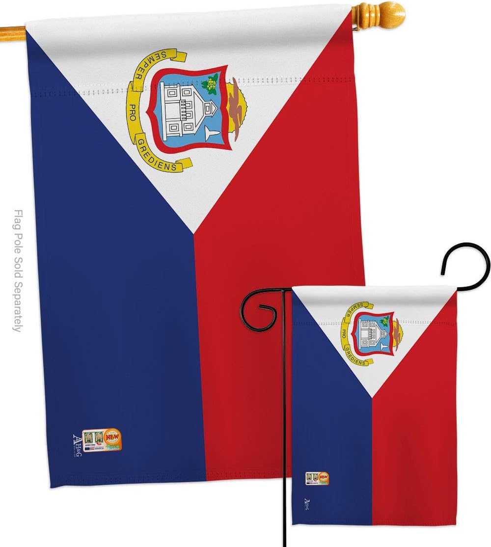 St Martin Garden House Flags Set Regional Nationality Nation International World Country Particular Area Small Decorative Gift Yard Banner Made In USA 28 X 40