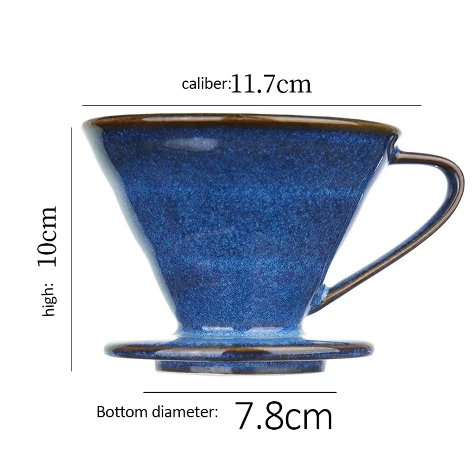 1 taza de filtro café cerámica reutilizable, embudo estilo V, accesorios for cafetera(Size-L)