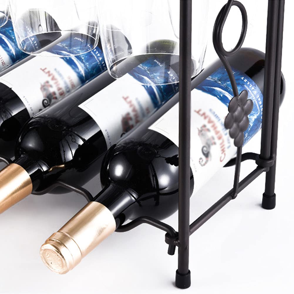 Amazon｜40.5cm置き型ワイングラスホルダー、多機能の金属製収納ラック