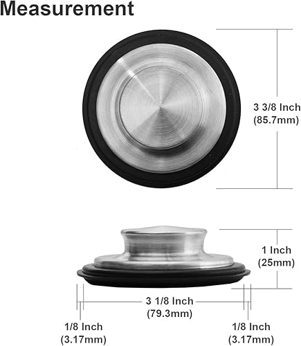 Miniatura 2 de Juego de 2 coladores de drenaje para fregadero de cocina y tapón antiobstrucción para estándar de 3-1/2 pulgadas