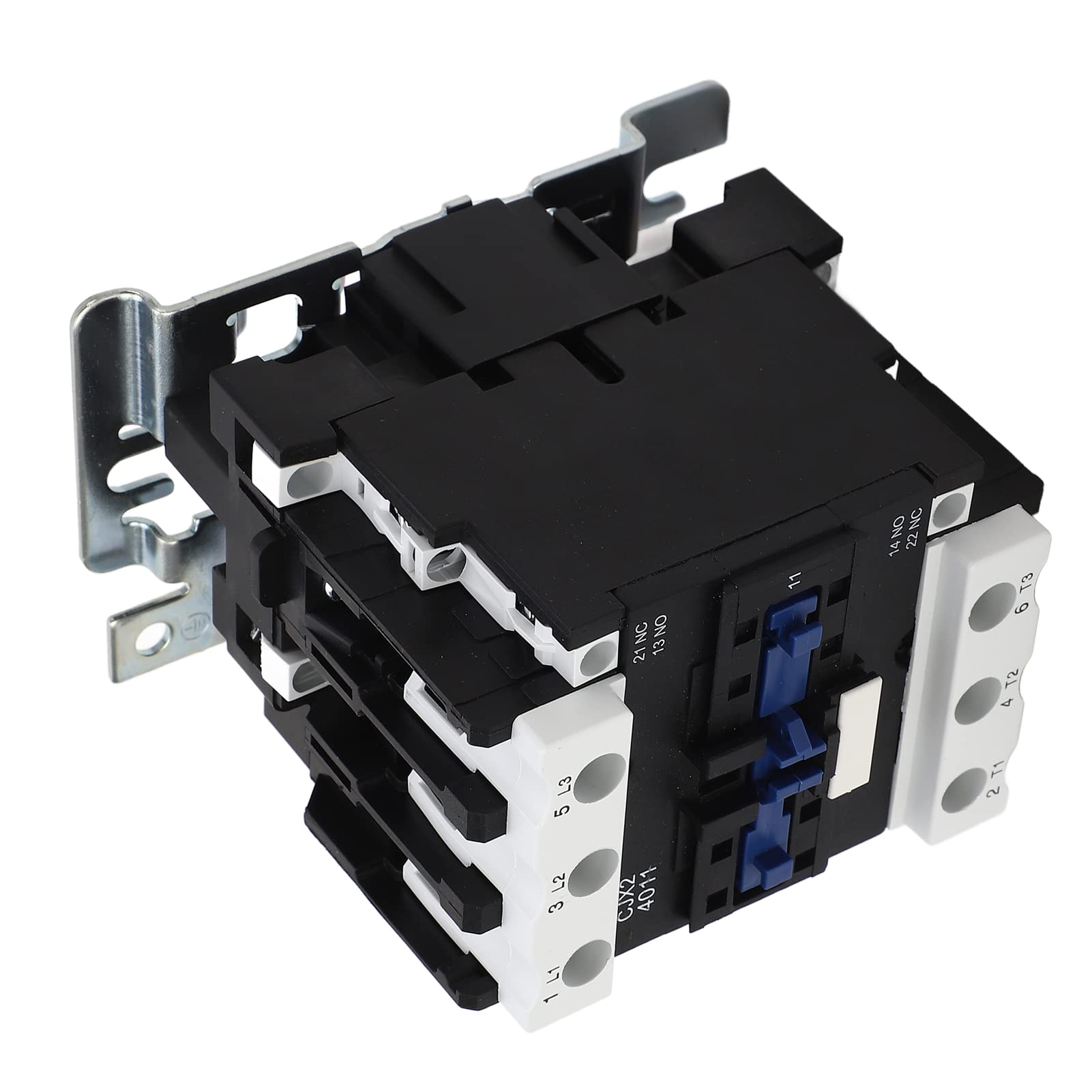 Fafeicy Contactor CA 220V 40A 3P 1NO 1NC Contacto Plata Montaje Riel