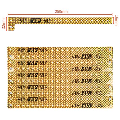 Golden VIP Wrist Band-Activity Wristband 100 Pack