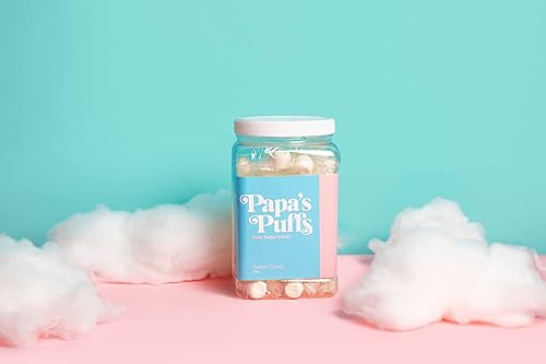 Miniatura 4 de Papas Puffs Caramelo de azúcar puro con sabor a caramelo de algodón envuelto individualmente en una bañera resellable sin grasa sin gluten sin