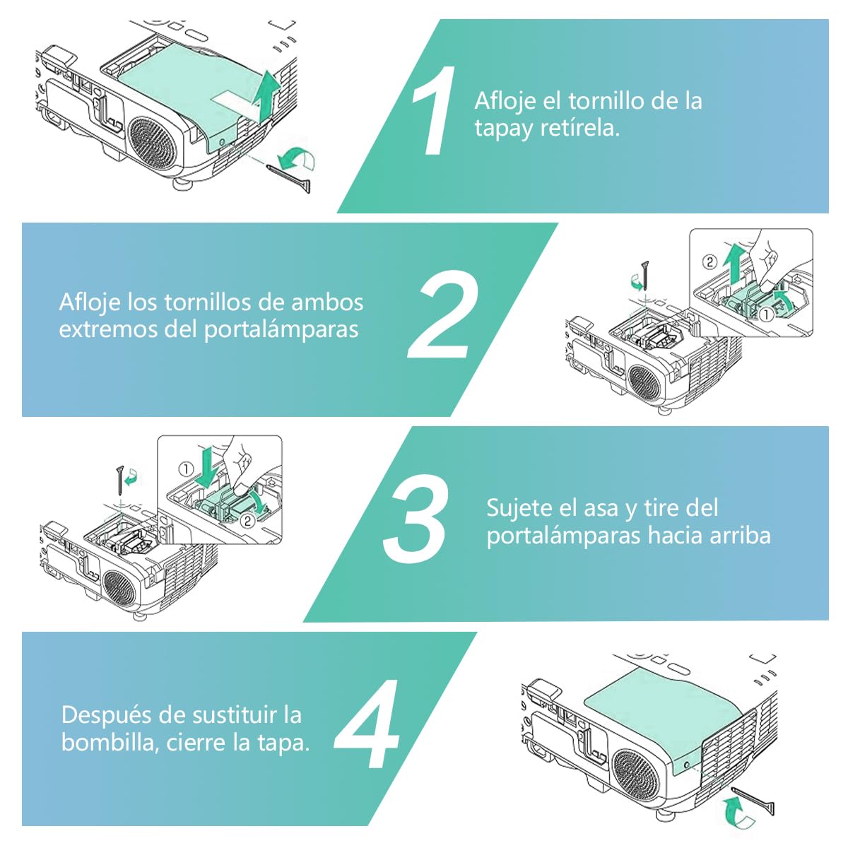 EL PLP79/V13H010L79 - Lampada di ricambio per proiettore compatibile con EPSON EB-575W EB-570 EB-575Wi BrightLink 575Wi PowerLite 570 PowerLite 575W