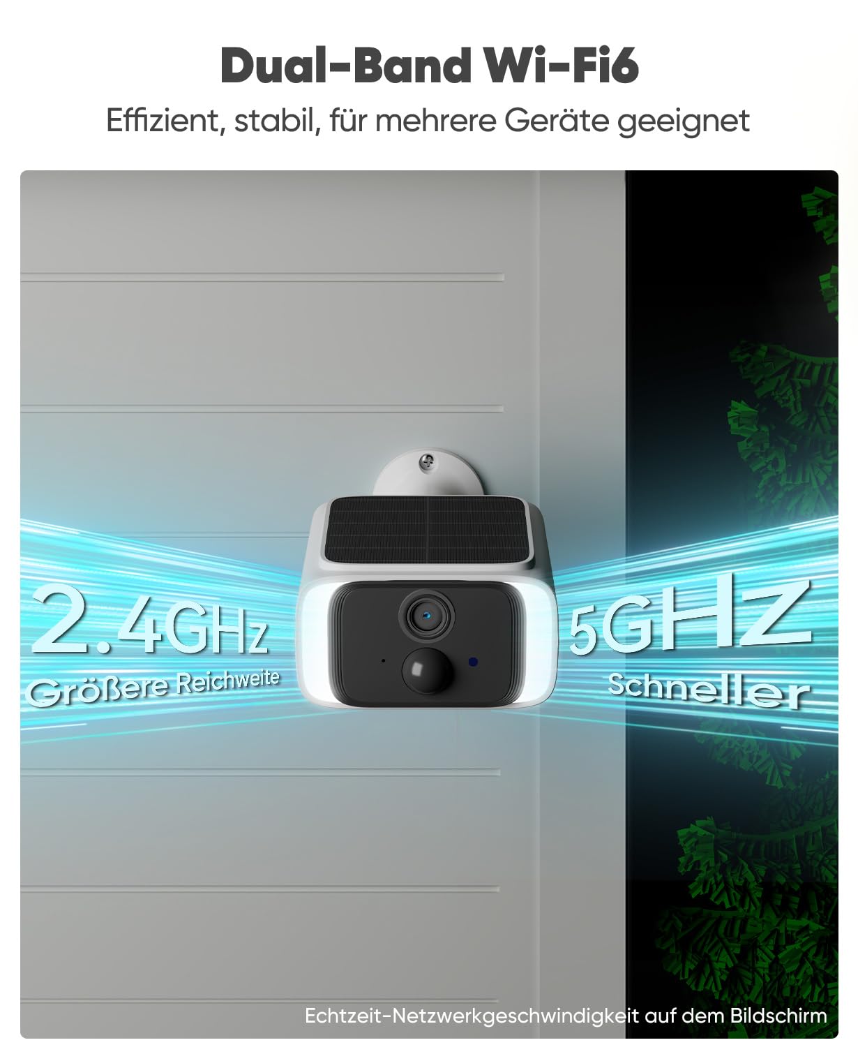 blurams 2K Überwachungskamera Aussen Akku Solar Kabellos Dual-Band WLAN
