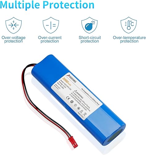 Miniatura 4 de DDONG Batería de repuesto de 3000 mAh para aspiradoras ILIFE V3s Pro V5s Pro V8s V50 X750, piezas de repuesto de batería con kits de herramientas,