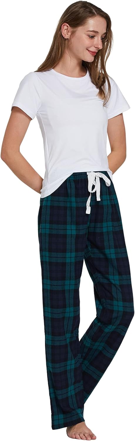 YINCOZI Women's Cotton Super Soft Plaid Flannel Pajama Pants/Lounge Pants - Image 6