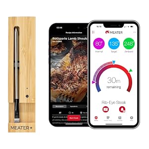 MEATER Plus Smart Bluetooth Wireless Meat Thermometer Digital BBQ Grill Oven Smoker Air Fryer Kitchen Perfect for Steak