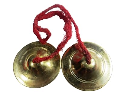ORIVILLE Beautiful Handmade Brass Manjira, Gini (Percussion Musical Instrument – Hand Cymbals) Used In Puja, Kirtan, Ara