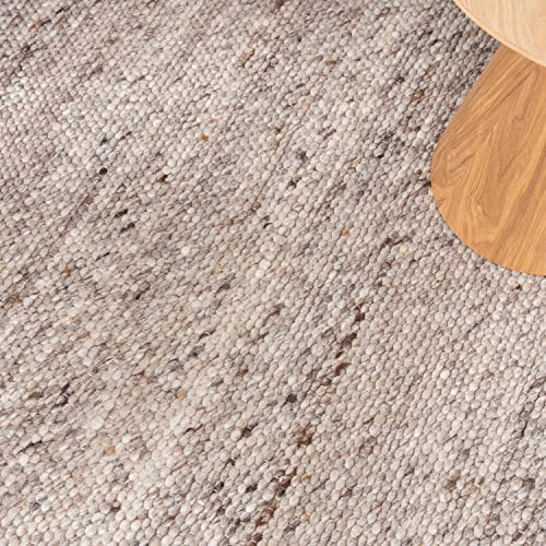 Wollteppich FRAAI Feline Braun Meliert 80x150cm aus Wolle