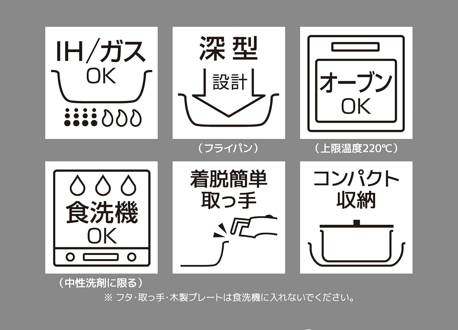 サーモス デュラブルシリーズ 取っ手のとれるフライパン9点セットAA IH対応 ブラック KSA-9A BK