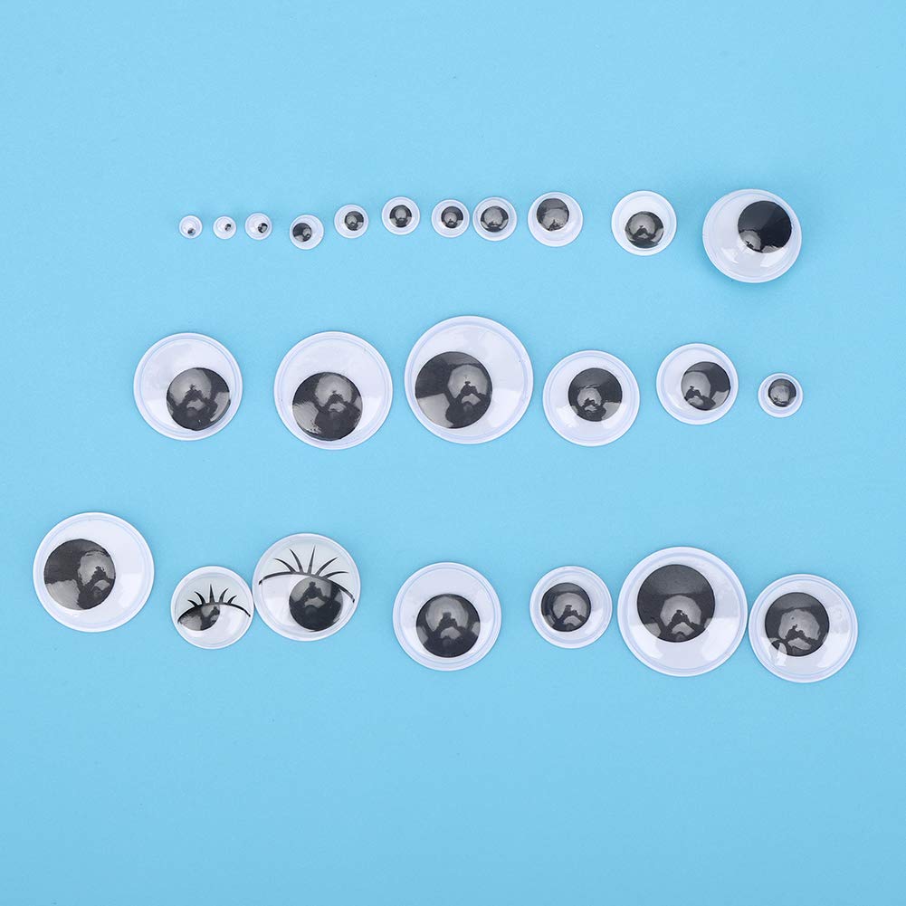 Black and White Plastic Dolls Eyes Plastic Eyes, 1 Box Moveable Eyes